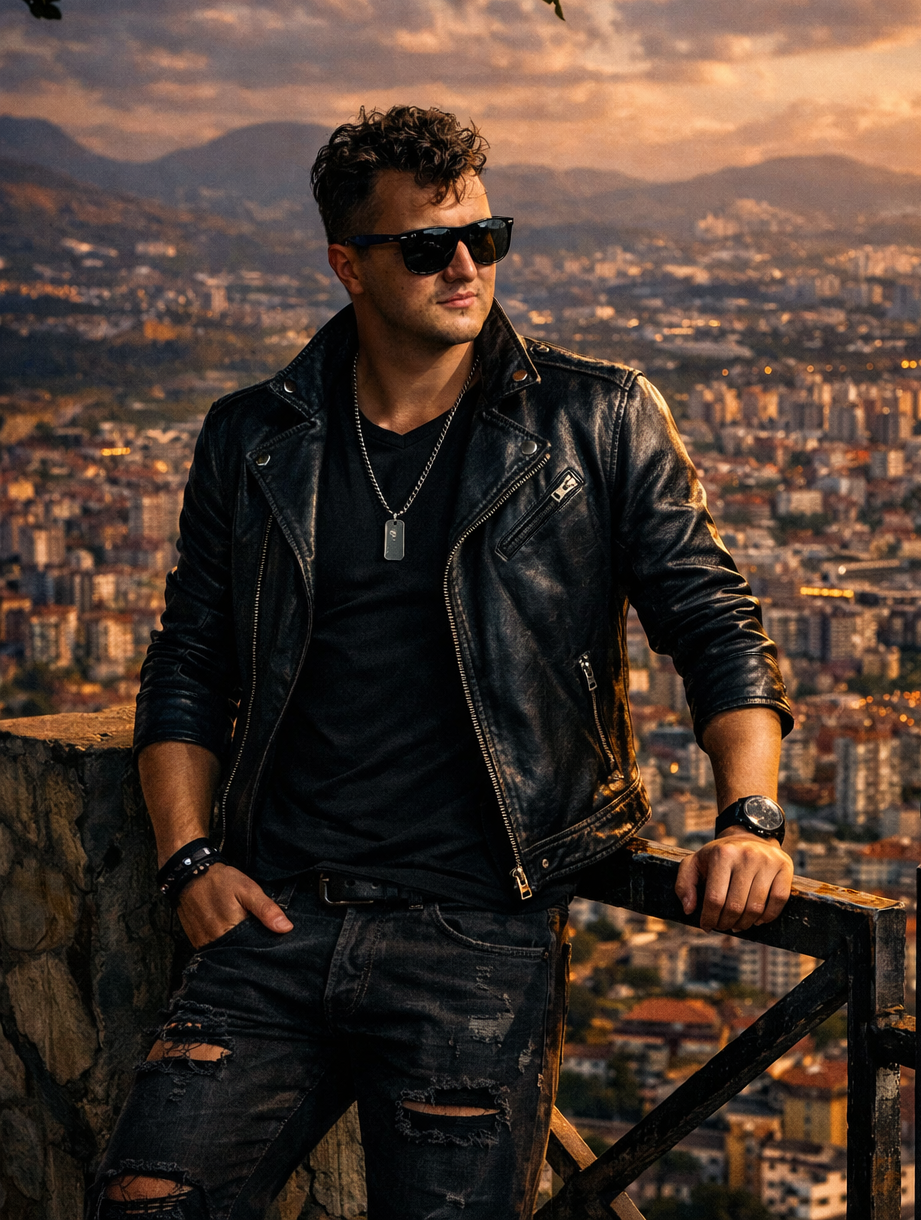 Pretentious portrait of George Shpakovsky looking thoughtful